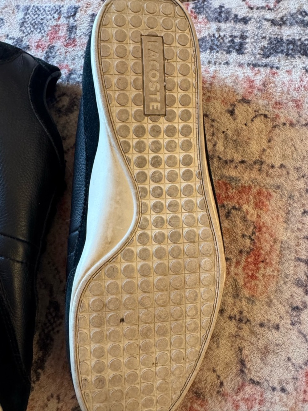 Lacoste Men's Black Leather & Suede Low-Top Sneakers - Picture 9 of 9
